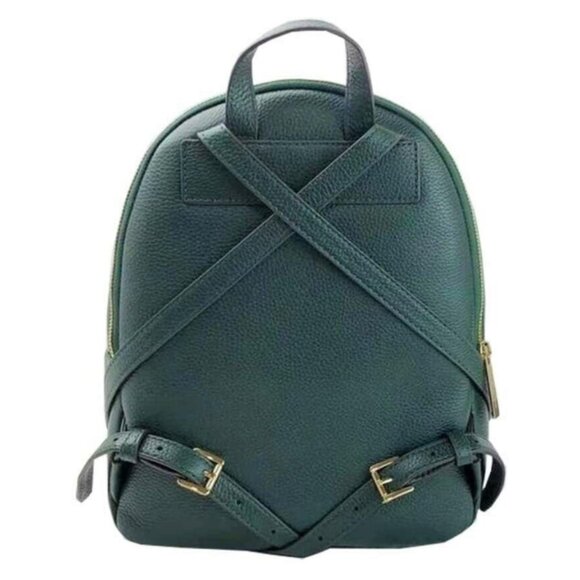 Erin Medium Green Studded Leather Backpack (One Small Scratch In The Leather)